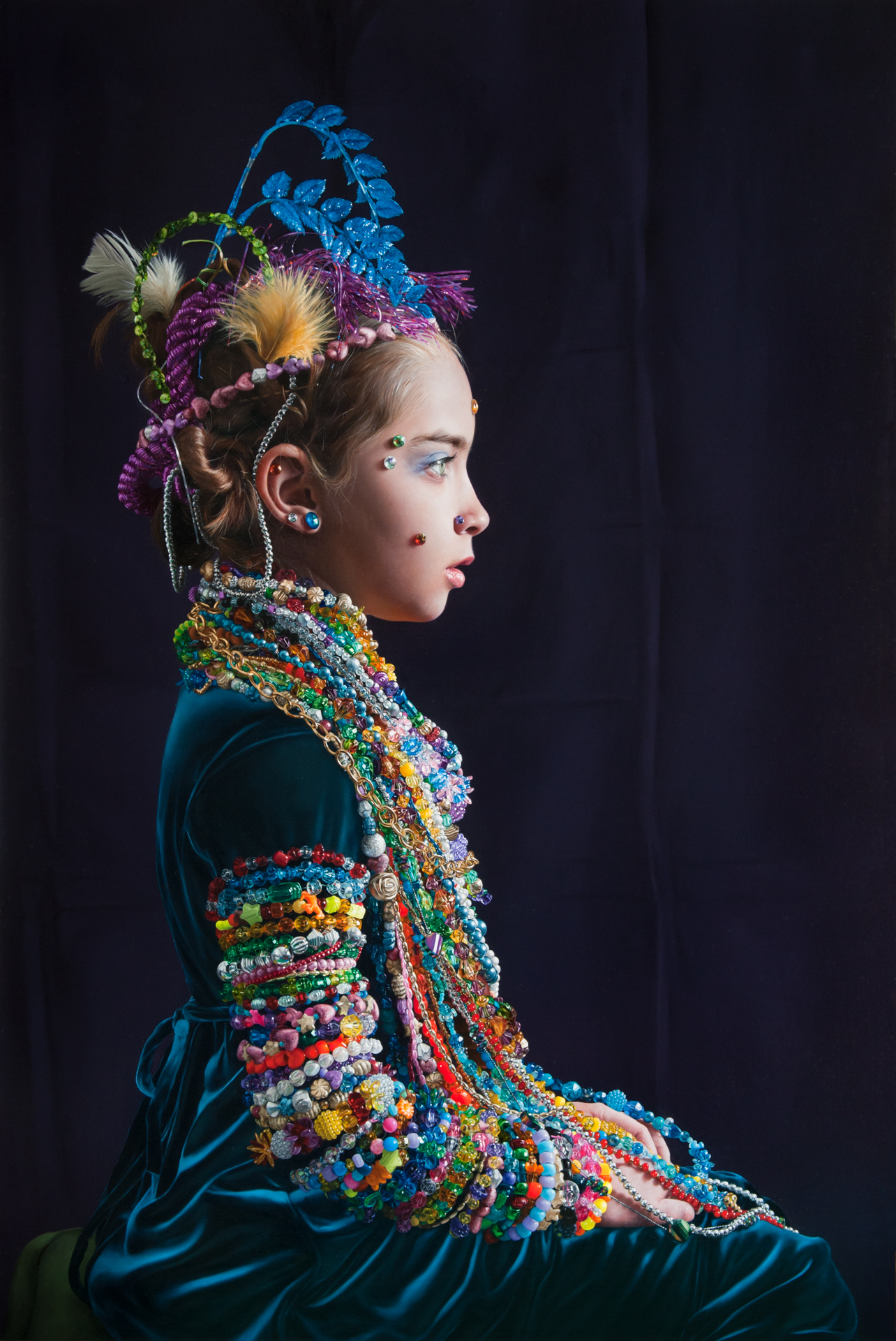 A Young Lady Adorned with Beads